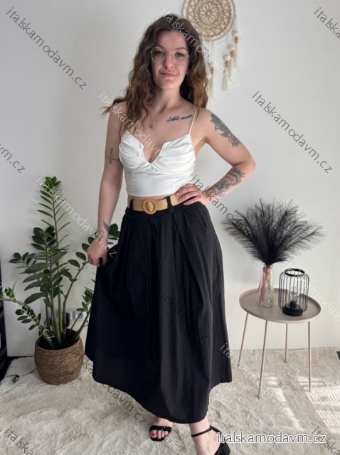 Sukňa dlhá s opaskom dámska (S/M/L ONE SIZE) TALIANSKA MÓDA IMWCP2624300/DU
