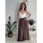 Sukně maxi dlouhá v pase na žabičkování dámská (S/M/L ONE SIZE) ITALSKÁ MÓDA IMM22MAXIMA/DR královská modrá