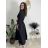 Šaty dlhé košilové 3/4 dlouhý rukáv dámske KONSTANCE  (S/M/L ONE SIZE) TALIANSKA MÓDA IMPDY264885