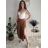 Nohavice letné zavinovací dlhé oversize dámske GINIE (S/M/L ONE SIZE) TALIANSKA MÓDA IMD24250/DU starorůžová, S/M/L