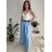 Kalhoty dlouhé elegantní s páskem dámské (S/M/L ONE SIZE) ITALSKÁ MÓDA IMSM26005/DU -   zelená limetková -   S/M/L