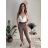 Nohavice elegantné s opaskom 3/4 krátke dámske (S/M/L ONE SIZE) TALIANSKA MÓDA IMPLI257048