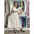 Šaty dlhé letné s opaskom krátky rukáv dámske KARLA (S/M/L ONE SIZE) TALIANSKA MÓDA IM426000326/DUR S/M/L svetlo béžová