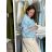 Bunda oversize dlhý rukáv dámska KAILA (S/M/L/XL ONE SIZE) TALIANSKA MÓDA IMC26081/DUR S/M/L tmavo ružová