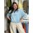 Bunda oversize dlhý rukáv dámska KAILA (S/M/L/XL ONE SIZE) TALIANSKA MÓDA IMC26081/DUR S/M/L tmavo ružová