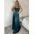 Šaty dlhé letné na ramienka dámske (XS/S/M ONE SIZE) TALIANSKA MÓDA IMPBB24B24780/DUR červená XS/S/M