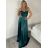 Šaty dlhé letné na ramienka dámske (XS/S/M ONE SIZE) TALIANSKA MÓDA IMPBB24B24780/DUR červená XS/S/M