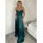 Šaty dlhé letné na ramienka dámske (XS/S/M ONE SIZE) TALIANSKA MÓDA IMPBB24B24780/DUR červená XS/S/M