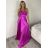 Šaty dlhé letné na ramienka dámske (XS/S/M ONE SIZE) TALIANSKA MÓDA IMPBB24B24780/DUR červená XS/S/M