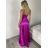Šaty dlhé letné na ramienka dámske (XS/S/M ONE SIZE) TALIANSKA MÓDA IMPBB24B24780/DUR červená XS/S/M