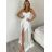 Šaty dlhé letné na ramienka dámske (XS/S/M ONE SIZE) TALIANSKA MÓDA IMPBB24B24780/DUR červená XS/S/M
