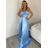 Šaty dlhé letné na ramienka dámske (XS/S/M ONE SIZE) TALIANSKA MÓDA IMPBB24B24780/DUR červená XS/S/M
