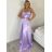 Šaty dlhé letné na ramienka dámske (XS/S/M ONE SIZE) TALIANSKA MÓDA IMPBB24B24780/DUR červená XS/S/M