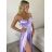 Šaty dlhé letné na ramienka dámske (XS/S/M ONE SIZE) TALIANSKA MÓDA IMPBB24B24780/DUR červená XS/S/M