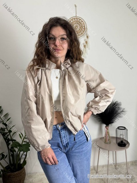 Bunda šusťáková dlhý rukáv dámska (S/M/L ONE SIZE) TALIANSKA MÓDA IMSM260041