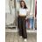 Kalhoty letní s páskem dámské TERNA  (S/M/L ONE SIZE) ITALSKÁ MÓDA IM426001356