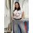 Tričko krátky rukáv dámske (S/M/L ONE SIZE) TALIANSKA MÓDA IMM23BR2415-8/DUR S/M/L biela