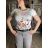 Tričko krátky rukáv dámske (S/M/L ONE SIZE) TALIANSKA MÓDA IMM23BR2415-8/DUR S/M/L biela
