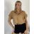Košile kráký rukáv dámská TINA (S/M/L ONE SIZE) ITALSKÁ MÓDA IMWKH26001/DUR S/M/L hnědá