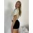 Košile kráký rukáv dámská TINA (S/M/L ONE SIZE) ITALSKÁ MÓDA IMWKH26001/DUR S/M/L světle béžová