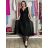 Šaty dlouhé společenské tylové bez rukávu dámské BEATRICE (S/M/L ONE SIZE) ITALSKÁ MÓDA IMWKH266086/DUR S/M/L Černá