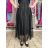 Šaty dlouhé společenské tylové bez rukávu dámské BEATRICE (S/M/L ONE SIZE) ITALSKÁ MÓDA IMWKH266086/DUR S/M/L Černá