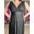 Šaty dlouhé společenské tylové bez rukávu dámské BEATRICE (S/M/L ONE SIZE) ITALSKÁ MÓDA IMWKH266086/DUR S/M/L Černá