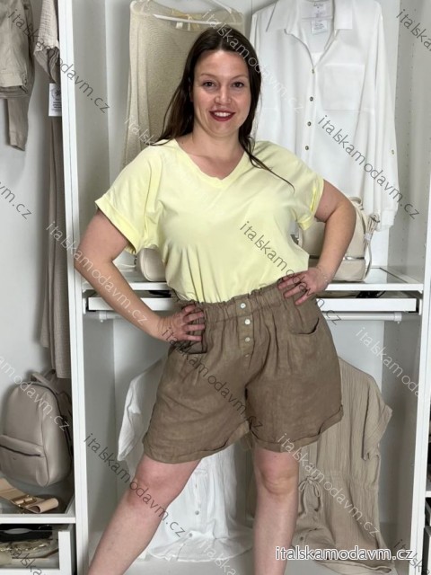 Tričko krátky rukáv dámske EMILIA (38/40/42/44 ONE SIZE) TALIANSKA MÓDA IMWEC261707/DUR