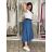 Sukně dlouhá s páskem dámská (S/M/L ONE SIZE) ITALSKÁ MÓDA IMWEC267509/DUR S/M/L světle modrá