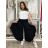 Kalhoty harémky letní dlouhé dámské (S/M/L ONE SIZE) ITALSKÁ MÓDA IM424402