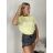 Tričko krátky rukáv dámske (S/M/L ONE SIZE) TALIANSKA MÓDA IMPTI24NG2031/DUR -   biela -   S / M