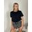 Tričko krátky rukáv dámske (S/M/L ONE SIZE) TALIANSKA MÓDA IMPTI24NG2031/DUR -   biela -   S / M