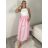 Sukně dlouhá s páskem  dámská ROMANA (S/M/L ONE SIZE) ITALSKÁ MÓDA IMPDY2623403/DUR S/M/L žlutá