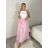 Sukně dlouhá s páskem  dámská ROMANA (S/M/L ONE SIZE) ITALSKÁ MÓDA IMPDY2623403/DUR S/M/L žlutá