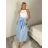 Sukně dlouhá s páskem  dámská ROMANA (S/M/L ONE SIZE) ITALSKÁ MÓDA IMPDY2623403/DUR S/M/L žlutá