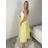 Sukně dlouhá s páskem  dámská ROMANA (S/M/L ONE SIZE) ITALSKÁ MÓDA IMPDY2623403/DUR S/M/L žlutá