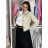 Bunda riflová jeans dámska MOON (L-4XL) MOON GIRL MOG26GYD2608P/DUR béžová 4XL