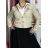 Bunda riflová jeans dámska MOON (L-4XL) MOON GIRL MOG26GYD2608P/DUR béžová 4XL