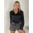 Košeľa elegantní dlhý rukáv dámska (S/M/L) TALIANSKA MÓDA IMPLU26202760085/DUR S/M/L čierna