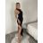 Šaty dlhé spoločenské bez rukávu dámske (S/M) TALIANSKA MÓDA IMPLP2611263090/DUR S / M čierna