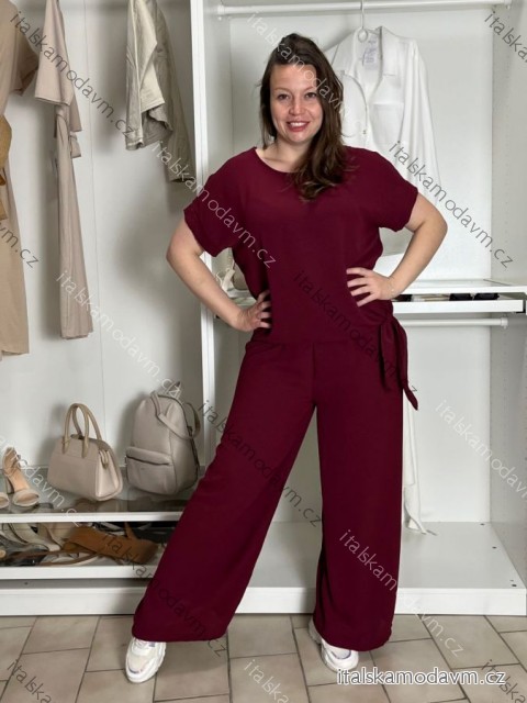 Súprava letná tunika a nohavice dámska (M/L/XL ONE SIZE) TALIANSKA MÓDA IM424200/DU