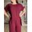 Souprava letní tunika a kalhoty dámská (S/M/L ONE SIZE) ITALSKÁ MÓDA IM424200/DU -   modrá petrolejová -   M/L