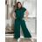 Souprava letní košile a kalhoty dámská (M/L/XL ONE SIZE) ITALSKÁ MÓDA IM426002335/DUR M/L/XL tmavě smaragdová