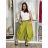 Kalhoty oversize s páskem dámské (S/M/L ONE SIZE) ITALSKÁ MÓDA IMWTM260003/DUR S/M/L zelená hrášková