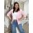 Sako elegantné 3/4 dlhý rukáv dámske SIMONA (S/M/L ONE SIZE) TALIANSKA MÓDA IMD26010/DUR bílá S/ML