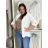 Sako elegantné 3/4 dlhý rukáv dámske SIMONA (S/M/L ONE SIZE) TALIANSKA MÓDA IMD26010/DUR bílá S/ML