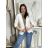 Sako elegantné 3/4 dlhý rukáv dámske SIMONA (S/M/L ONE SIZE) TALIANSKA MÓDA IMD26010/DUR bílá S/ML