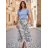 Sukně dlouhá s květinami dámská (S/M/L ONE SIZE) ITALSKÁ MÓDA IMD26002326