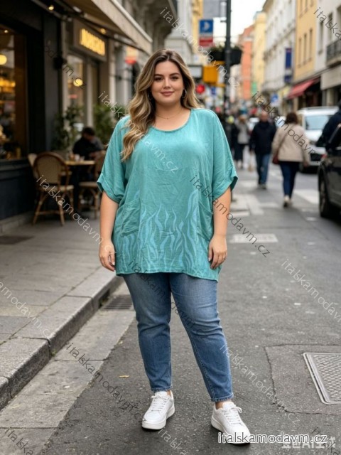 Tunika 3/4 dlhý rukáv dámska nadrozmer (54/56/58 ONE SIZE) TALIANSKA MÓDA IM426203