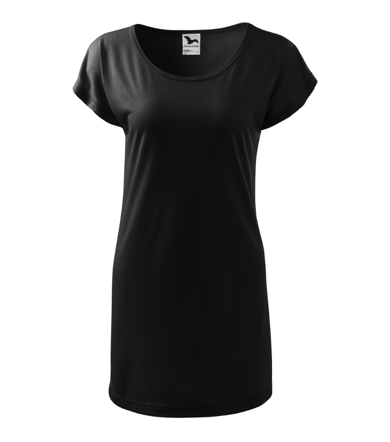Šaty letní krátký rukáv dámské nadrozměr LOVE (XS-2XL) ADR26123 Černá XL